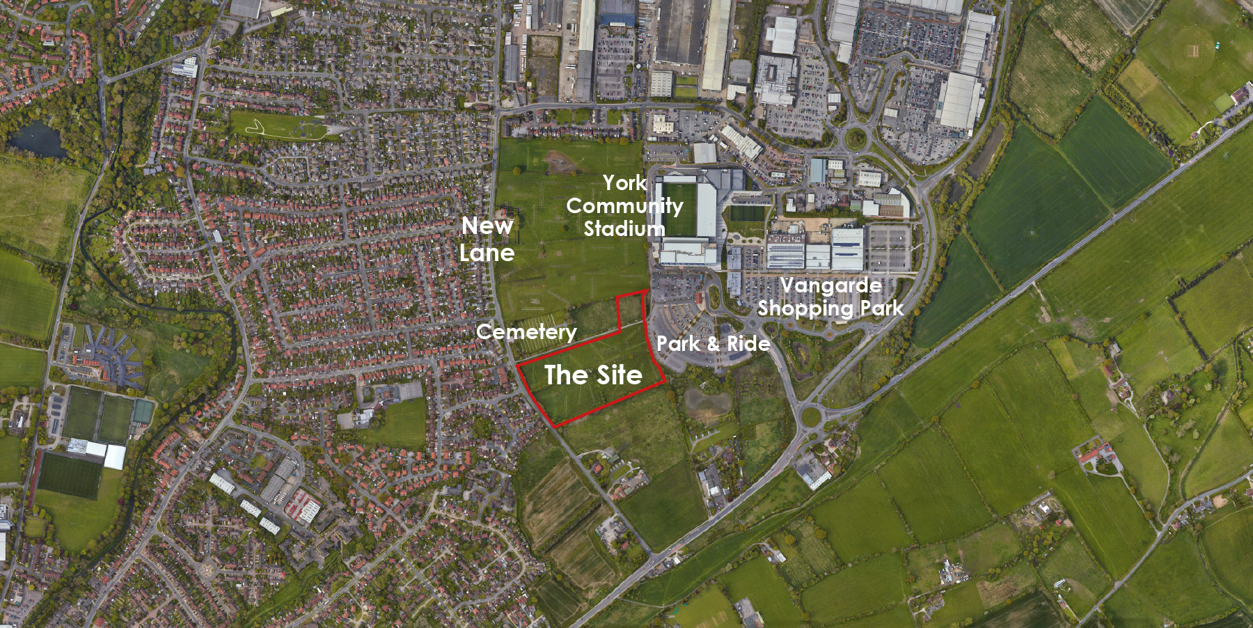 Location plan of New Lane site