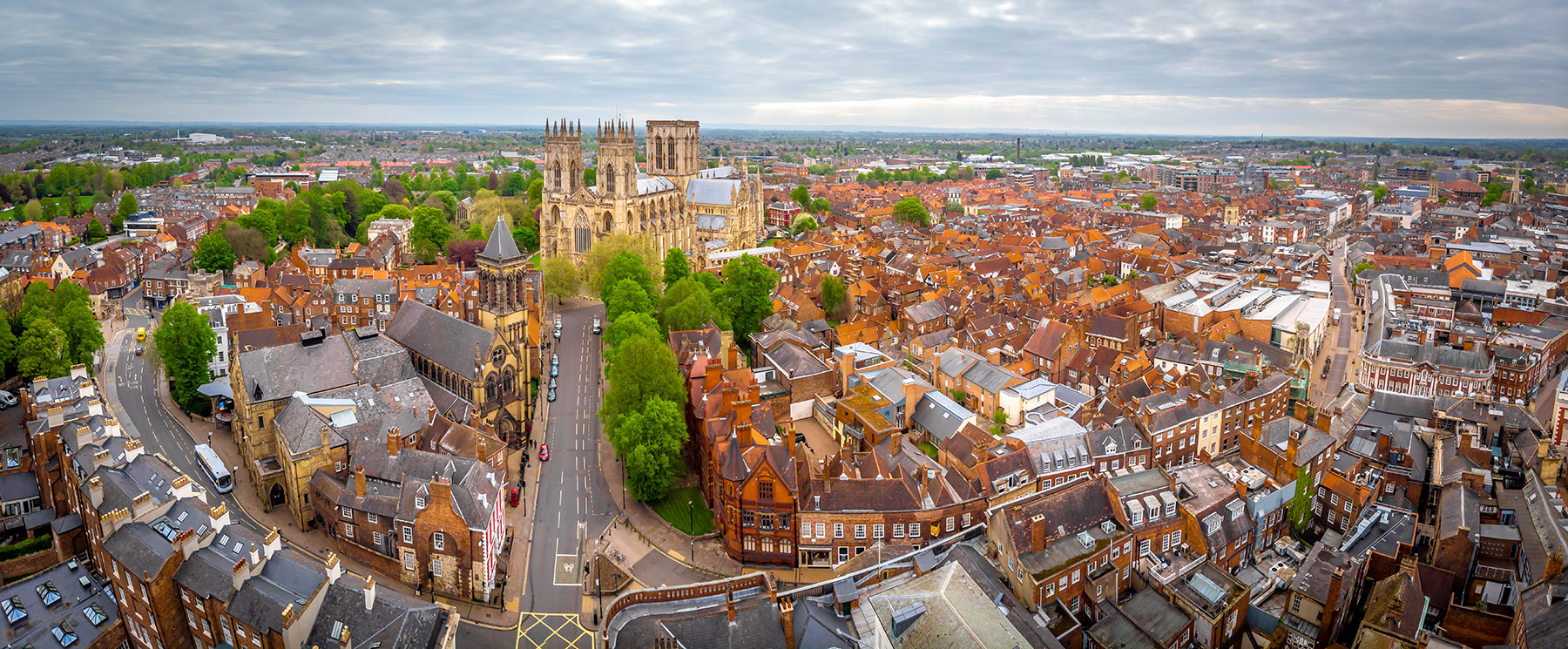 Aerial photograph of York